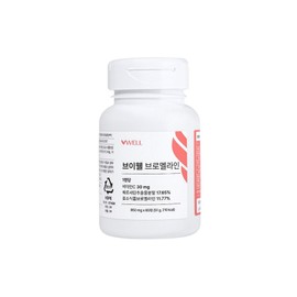 Vwell Bromelain Pineapple Extract, 1 pack, 60 tablets / 브이웰 브로멜라인 파인애플 추출물, 1개, 60정