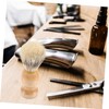 Healeved 1set Portable Beard Comb and Shaving Brush Kit Lightweight