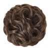 Rose bud Messy Bun Hair Pieces For Women Coffee Brown
