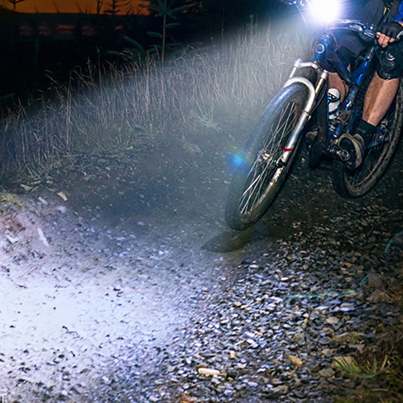 Bike Headlight Aluminum Alloy 5 Levels Black Front Bike Lights