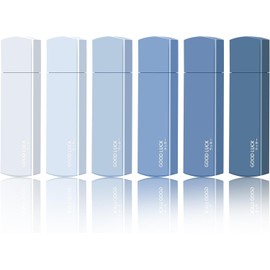 Amaezorx 6-Pack Macaron Correction Tape Set - Gradient Blue White Out Tape for Students & Office, Smooth Gliding No-Mess Error Cover, Perfect for Journals, Notes & Homework (Gradient Blue)