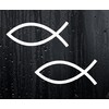 Car Sticker Jesus Ichthys Fish Christian Symbol Religious Window Bumper
