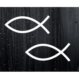 Car Sticker Jesus Ichthys Fish Christian Symbol Religious Window Bumper Decal