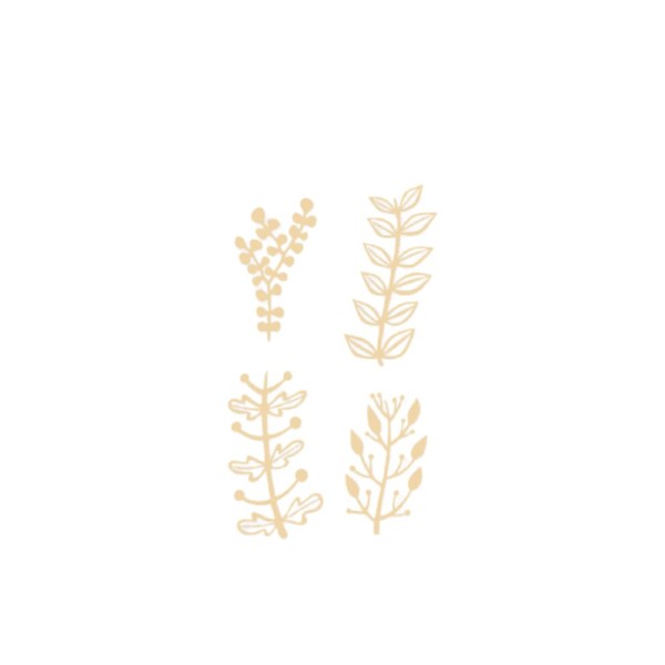 Craftelier - Set of 4 Botanical Cutting Dies for Scrapbooking,