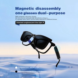 Bluetooth Sunglasses For Men Women Both Smart Glasses & Sunglasses Bluetooth With Speakers Speaker Glasses Audio Eyeglasses
