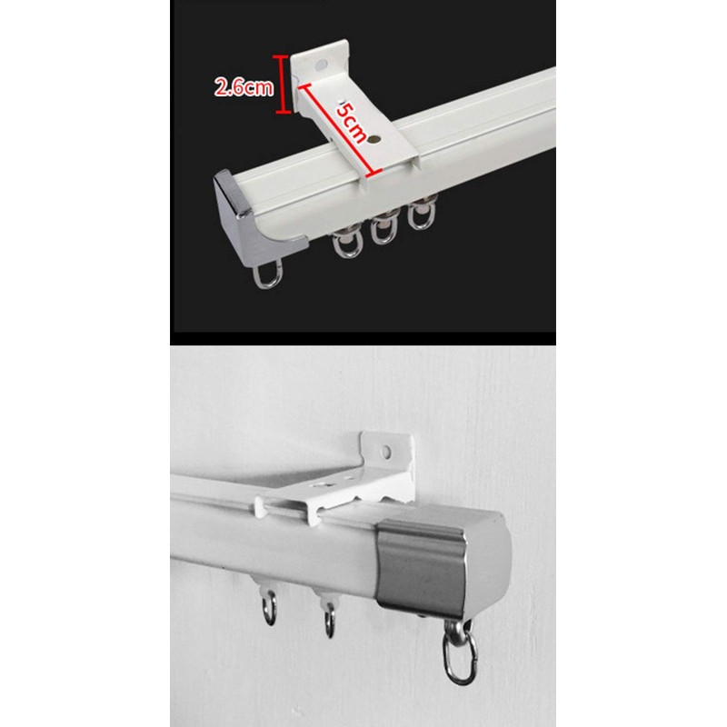 TOM TOOL Track wall mount brackets （3 pcs）, Aluminum Curtain