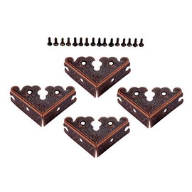 dophee 4 piezas de protectores de esquina decorativos, cubiertas de seguridad para bordes estilo retro para marcos de fotos, álbumes, cajas de joyería, cajas de regalo, estuches de madera, mesas