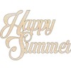 Word Happy Summer - Laser Cut Out Unfinished Wood Craft
