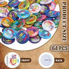 Karenhi 64 Pcs Christian Pins Mini Be Kind Pins Luke 6: 31 Cross Brooch for Easter Religious Gifts