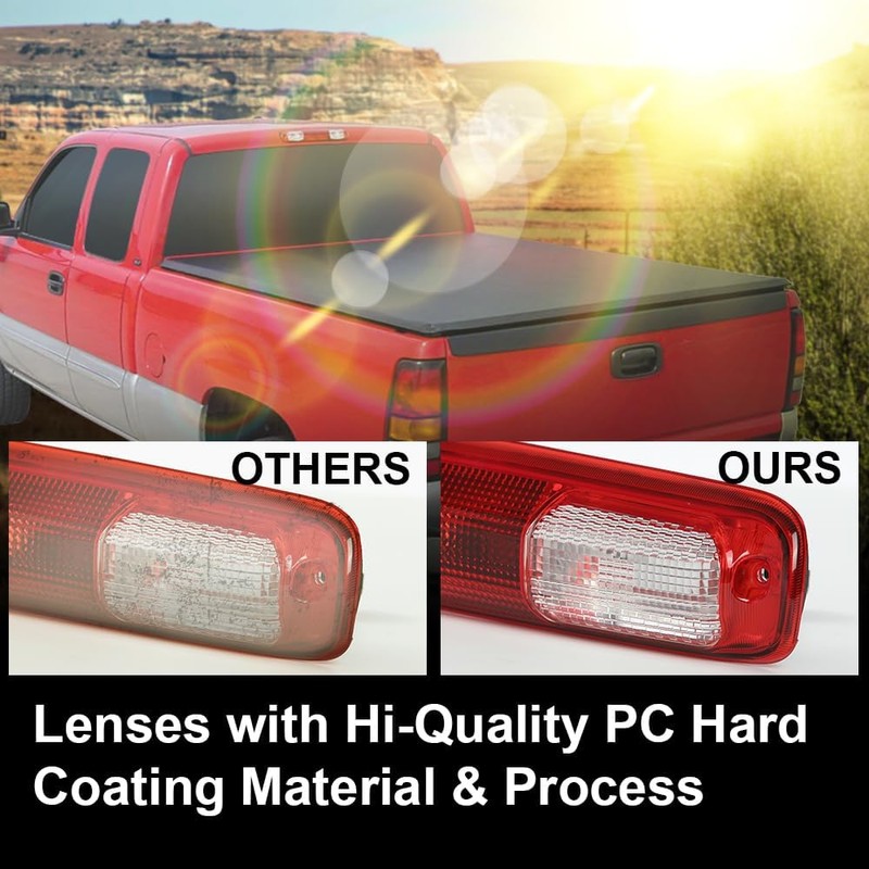 G-PLUS High Mount 3rd Brake Light w/Bulb Compatible with Chevy