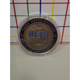 CPO USN Classic Colored POPEYE THE SAILOR MAN Navy Proud Chief Challenge Coin