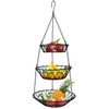 BUYGOO 3 Tier Fruit Basket Hanging Detachable, Fruit Bowl Fruit