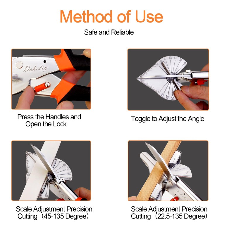 Dekeliy Miter Shears 2 Pack,Multifunctional Trunking Shears for Angular Cutting
