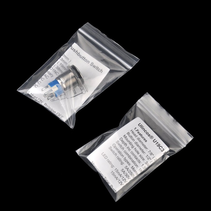 Ulincos Momentary Push Button Switch IP67 Waterproof U19C3 Blue LED