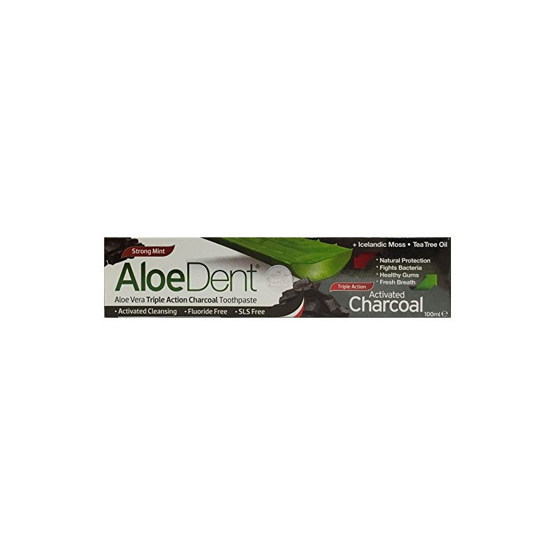 Three Packs of Aloe Dent Aloe Vera Triple Action Charcoal