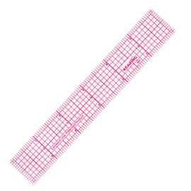KEARING Clear Sewing Graph Ruler Fashion Design Ruler, Sandwich Line, 1" x 6", Transparent Pattern Making Dress Making Ruler for Sewing Quilting