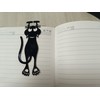 alblinsy 5PCS Cutout Black Kitten Bookmarks, 3D Cat Plastic Bookmark