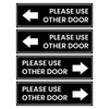 LIQWEI 4Pcs Please Use Other Door Sign, Self-Adhesive Uses Other