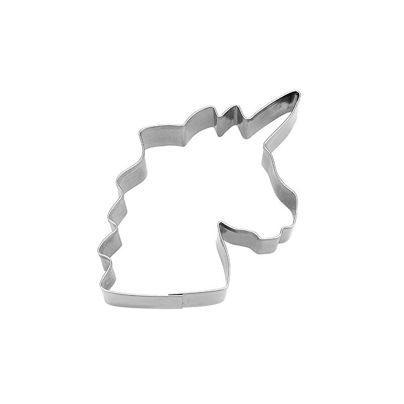 Städter Ausstechform Einhorn aus Edelstahl in Silber, 8cm