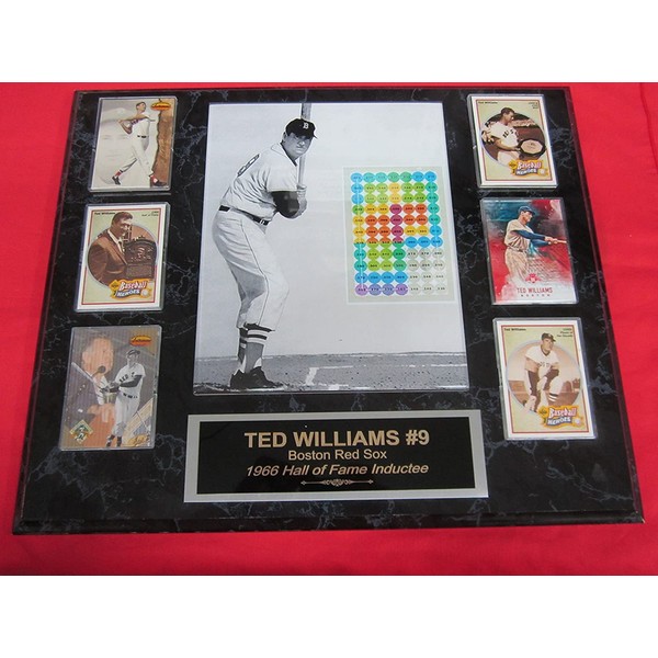 Ted Williams RED SOX 6 Card Collector Plaque w/8x10 Photo Science of Hitting