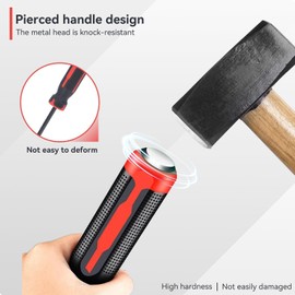 8 Inch Heavy Duty Multi Functional Pry Bar Tool, Mechanic Hand Tools for Tyre Removal Scraping Lifting Crowbar with Comfortable Handle Protective Cap for Auto Repair Home Improvement