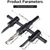 HOHXEN Adjustable Rotary Burr with Twist Drill Bit [Diameter: 30mm-120mm]