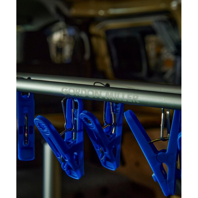 GORDON MILLER 31351 Clip Hanger, 24 Clips, Aluminum Frame, Blue