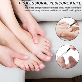 JYNXOR 6 Pcs Eingewachsene Zehennägel Set, Edelstahl Pediküre Messer Kits Mit Aufbewahrungsbox, Hornhautentferner Hornhauthobel Fußschaber Pediküre Messer Kits Fußpflege Werkzeuge für Hand Füße