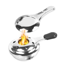 Lixada Stainless Steel Alcohol Cooker, Portable Fondue Burner for Fondue Mini Alcohol Burner Accessories, Camping Spirit Cooker for Fondue Food Warmer, Picnic, Backpacking, Travel, BBQ, Drying Pot