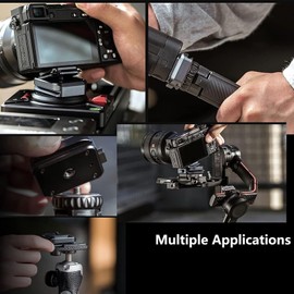 Hilandkom PU 300 Quick Release Plate 1/4 Tripod Thread Arca-Swiss Standard, Compatible with DSLR and Mirrorless Cameras, Suitable for Canon, Nikon, Sony, Non-Slip and Lightweight Design (PU 300)