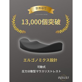 0GULUS (Recommended by Osteoteclinic Teachers) Ergonomic Mouse Wrist Rest Wrist Pat, Moves with the Wrist, Ergonomic Design, Right Hand, 1 Piece (Right-Handed)