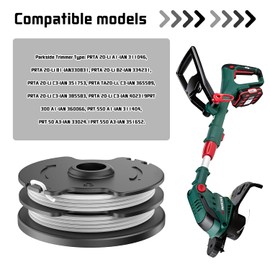 XIJIANG 3Pcs Replacement Strimmer Spool Line, Φ1.65mm 8.3m Replacement Spool Compatible for LIDL Parkside 20-Li PRT 50 PRT 300 PRT 550