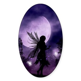 CafePress Dancing Fairy Oval Car Bumper Sticker