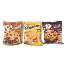 Grandma's Cookies 2.5 Oz Packages Bundle of 15 Pack in Three Flavors: 5 Each of Oatmeal Raisin, Peanut Butter, and Chocolate Chip