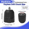 Hakkin 0.8-10mm Keyless Drill Chuck Adapter, 3/8-24UNF Capacity Mount with