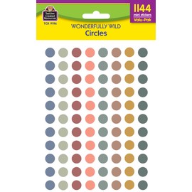 Teacher Created Resources Wonderfully Wild Circles Mini Stickers Valu-Pak