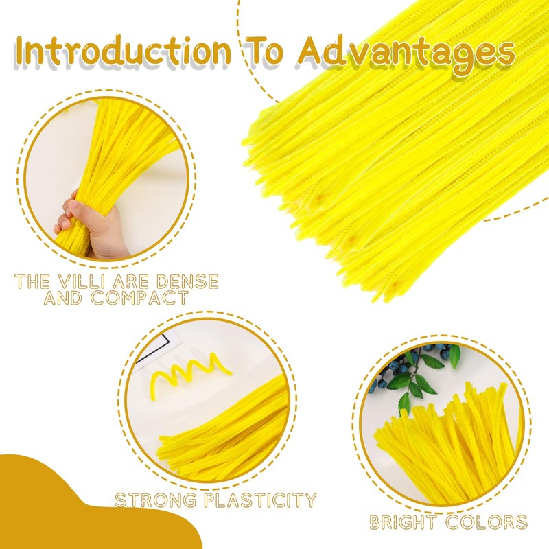 Zxiixz 100Pcs Pipe Cleaners, Pipe Cleaners Craft, Creative Craft Pipe
