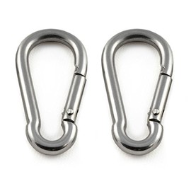 Set of 2, Large, 70 x 33 mm Heavy Duty Steel Karabiner Carabiner for Multiple Uses Ganzoo
