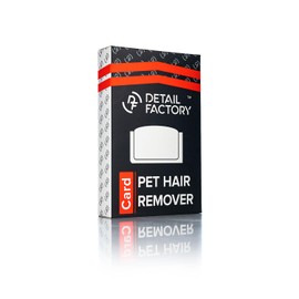 Detail Factory - Pet Hair Card - Perfect for Easily Removing Pet Hair from Automotive Carpet and Upholstery; Ergonomic Design; Durable Long lasting Rubber Edge; Professional Grade (Grey & Black)