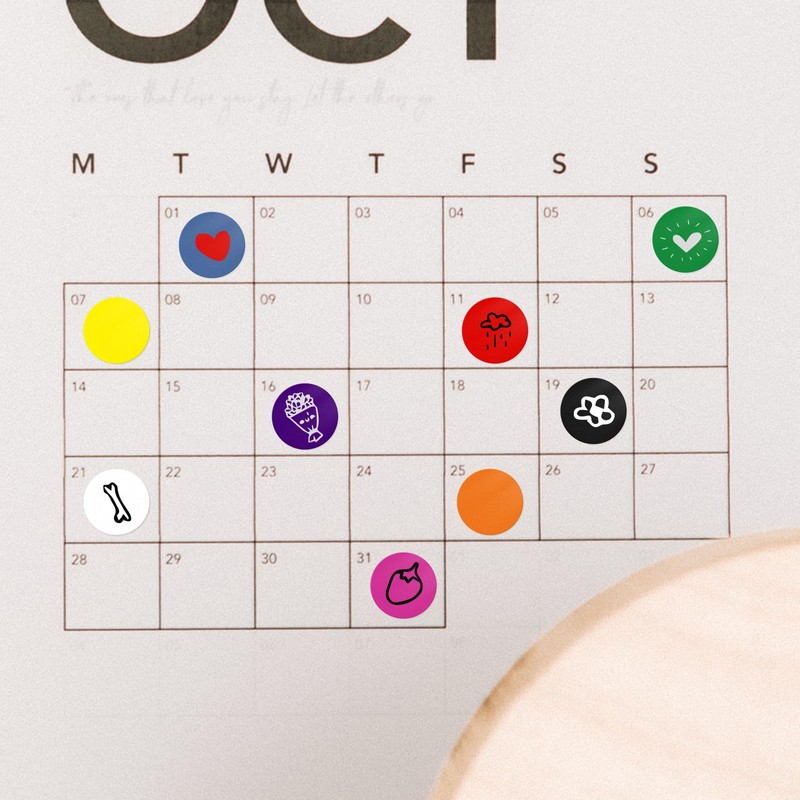 YIKIADA Blue Round Stickers 0.5 Inch Color Coding Dot Label