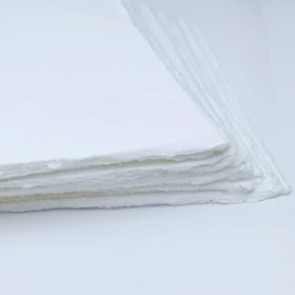 E-Tailor - Hojas sueltas de papel de algodón hechas a mano, 130 g/m², color blanco marfil (paquete de 1-5x7-20 hojas)