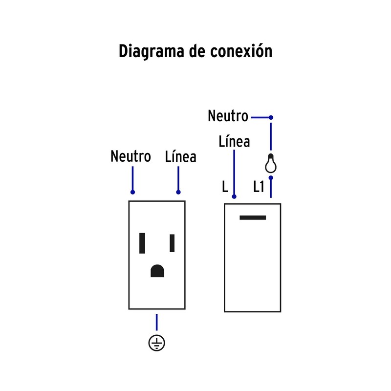 Volteck PA-APCO15-LN, Placa armada negra 1 interruptor sencillo 1 contacto