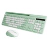 Green Wireless Keyboard and Mouse Combo, 2.4G Ergonomic Wireless Computer