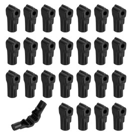 sourcing map 100pcs Peg Hook Locks, 6mm Pegboard Hook Stop Locks to Secure Cargo(Black)