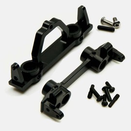 RC-FAST 1set Black Aluminum Front&Rear Plate Bumper Mount for 1/10 Scale RC Model Car Axial SCX10
