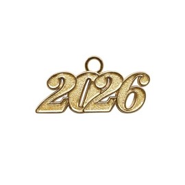 Endea Graduation Tassel Date Charm Gold Year (Gold, 2026)