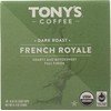 Tony's Coffee French Royale Dark Roast Coffee Single Serve Capsules,