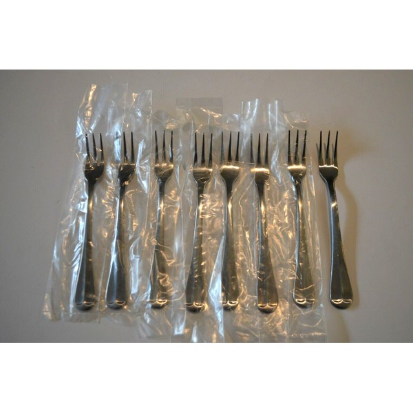 Oxford Hall Steinless Flatware Cocktail Forks Old Westbury 8pc set