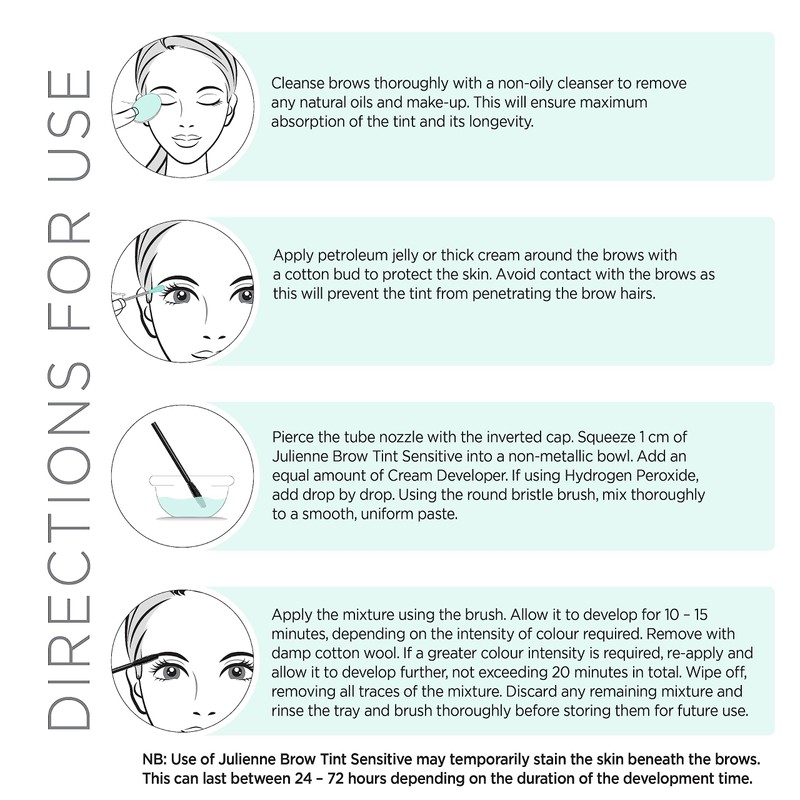 Julienne Sensitive Brow Tint 15ml (Midnight Black)