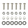 24" Stainless Steel Mud Flap Weights Pair Weight w/Backing Plate